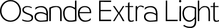 Osande Extra Light font - Osande - Extra Light.otf