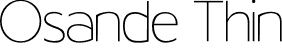 Osande Thin font - Osande - Thin.otf