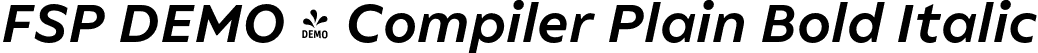 FSP DEMO - Compiler Plain Bold Italic font - Fontspring-DEMO-compilerplain-bolditalic.otf