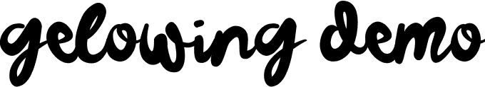 Gelowing Demo font - GelowingDemo.ttf