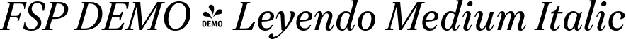 FSP DEMO - Leyendo Medium Italic font - Fontspring-DEMO-leyendo-mediumitalic.otf