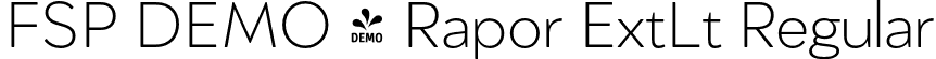 FSP DEMO - Rapor ExtLt Regular font - Fontspring-DEMO-rapor-extralight.otf