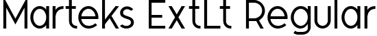 Marteks ExtLt Regular font - Marteks-ExtraLight.ttf