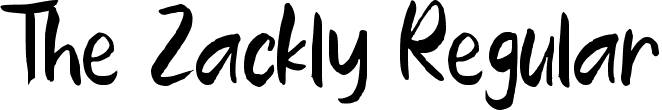 The Zackly Regular font - The Zackly.otf