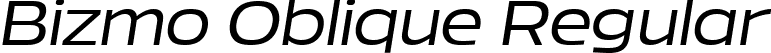 Bizmo Oblique Regular font - Bizmo Oblique.ttf