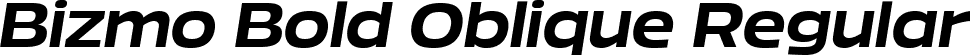 Bizmo Bold Oblique Regular font - Bizmo Bold Oblique.ttf