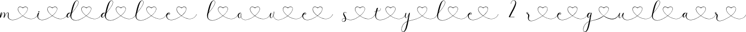 Middle love style 2 Regular font - Middle love style 2.otf