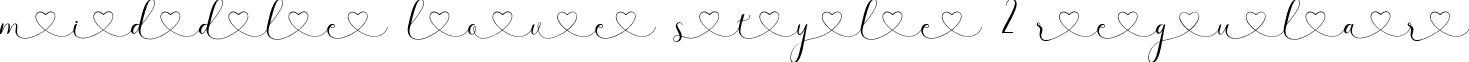 Middle love style 2 Regular font - Middle love style 2.ttf