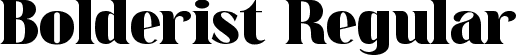 Bolderist Regular font - Bolderist.ttf