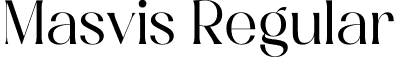 Masvis Regular font - Masvis.otf