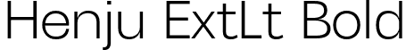 Henju ExtLt Bold font - Henju-ExtraLight.otf