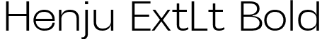 Henju ExtLt Bold font - Henju-ExtraLight.ttf