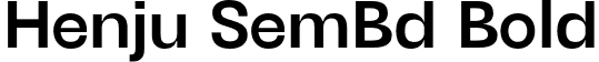 Henju SemBd Bold font - Henju-SemiBold.otf