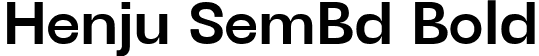 Henju SemBd Bold font - Henju-SemiBold.ttf