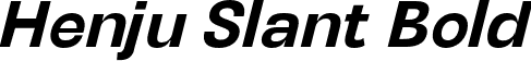 Henju Slant Bold font - Henju-BoldSlanted.otf