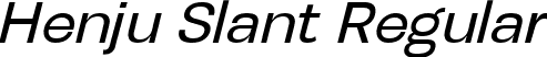 Henju Slant Regular font - Henju-Slanted.ttf