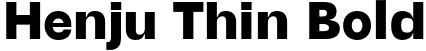 Henju Thin Bold font - Henju-Black.otf