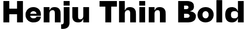 Henju Thin Bold font - Henju-Black.ttf