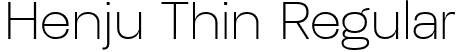 Henju Thin Regular font - Henju-Thin.ttf