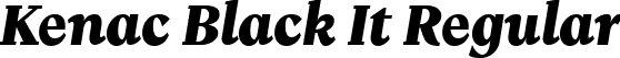 Kenac Black It Regular font - Kenac-BlackIt.ttf