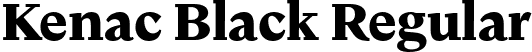 Kenac Black Regular font - Kenac-Black.otf