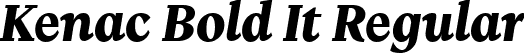 Kenac Bold It Regular font - Kenac-BoldIt.ttf