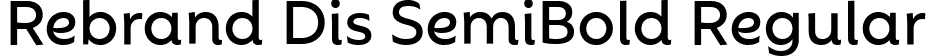 Rebrand Dis SemiBold Regular font - Rebrand Dis SemiBold.ttf