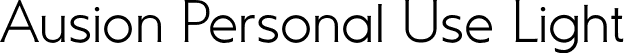 Ausion Personal Use Light font - AusionPersonalUse-Light.otf