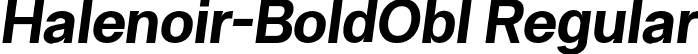 Halenoir-BoldObl Regular font - Halenoir-BoldObl.otf