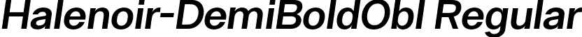 Halenoir-DemiBoldObl Regular font - Halenoir-DemiBoldObl.otf