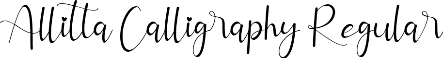 Allitta Calligraphy Regular font - Allitta Calligraphy.ttf