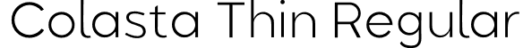 Colasta Thin Regular font - Colasta-Thin.ttf