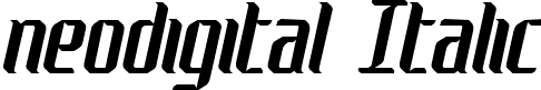 neodigital Italic font - neodigital_free_font.ttf