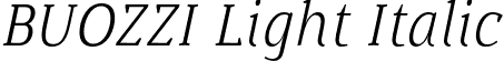 BUOZZI Light Italic font - Buozzi Light Italic.otf