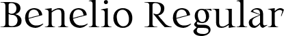 Benelio Regular font - Benelio Web PS.otf