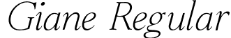 Giane Regular font - Giane-ExtraLightItalic.otf