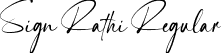 Sign Rathi Regular font - Sign Rathi.ttf