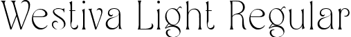 Westiva Light Regular font - Westiva Light.ttf