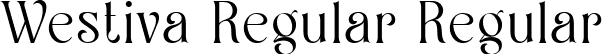 Westiva Regular Regular font - Westiva Regular.ttf