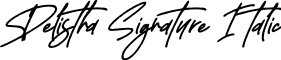 Delistha Signature Italic font - Delistha Signature Italic.otf