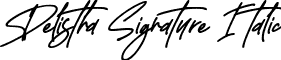 Delistha Signature Italic font - Delistha Signature Italic.ttf