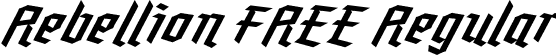 Rebellion FREE Regular font - Rebellion FREE.otf