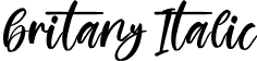 britany Italic font - Britany italic.ttf