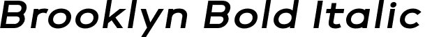 Brooklyn Bold Italic font - Brooklyn BoldItalic.ttf