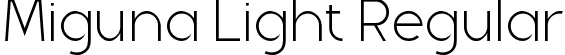 Miguna Light Regular font - MigunaLight.ttf