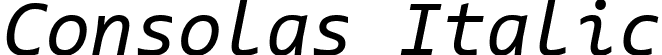 Consolas Italic font - consolai.ttf