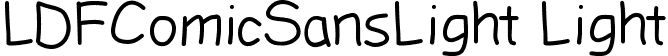 LDFComicSansLight Light font - LDFComicSansLight.ttf