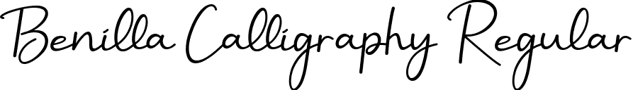 Benilla Calligraphy Regular font - Benilla Calligraphy.ttf