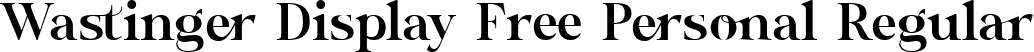 Wastinger Display Free Personal Regular font - WastingerDisplayFreePersonal-MVydr.ttf