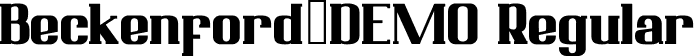 Beckenford_DEMO Regular font - Beckenford_DEMO.ttf